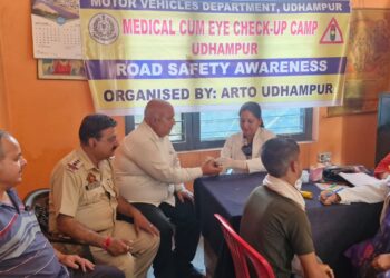Health Camp held for transport operators at Old Bus Stand Udhampur