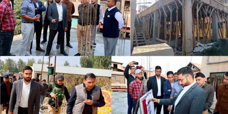 DC Srinagar inspects progress in construction of District Circuit House Bemina, Additional Accommodation Block of Sainik Bhawan