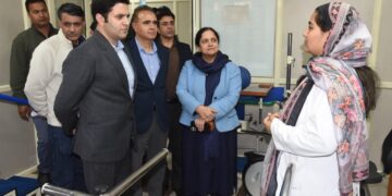 Mission Director NHM conducts on-site review at Govt. Children Hospital Bemina