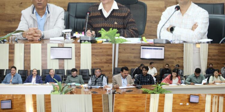 DDC Doda reviews progress of District, UT plan works